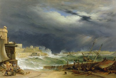 Storm, Malta by John or Giovanni Schranz
